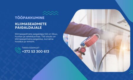 Tööpakkumine kliimaseadmete paigaldajale